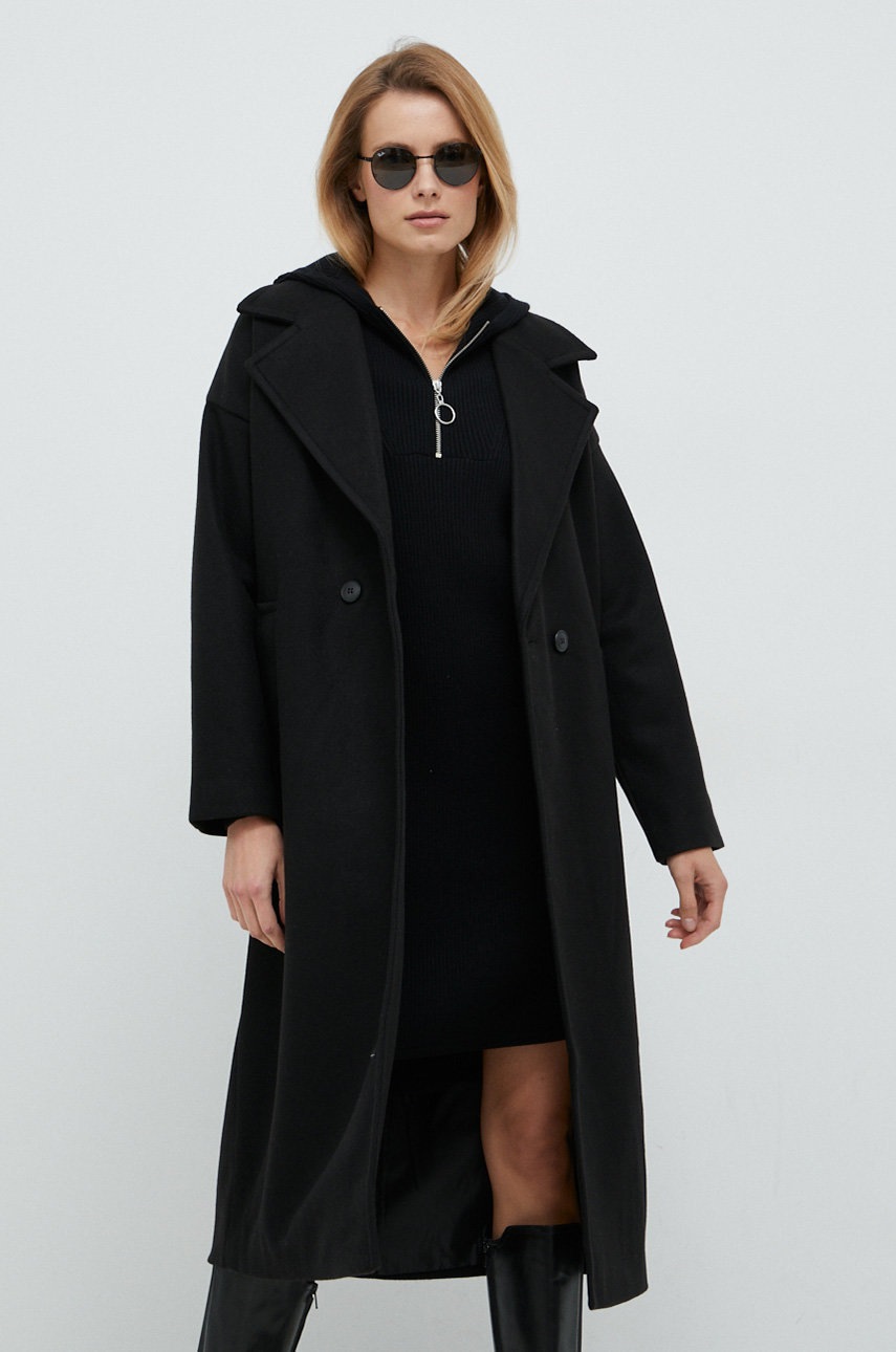 

Пальто Vero Moda женский цвет чёрный переходной oversize