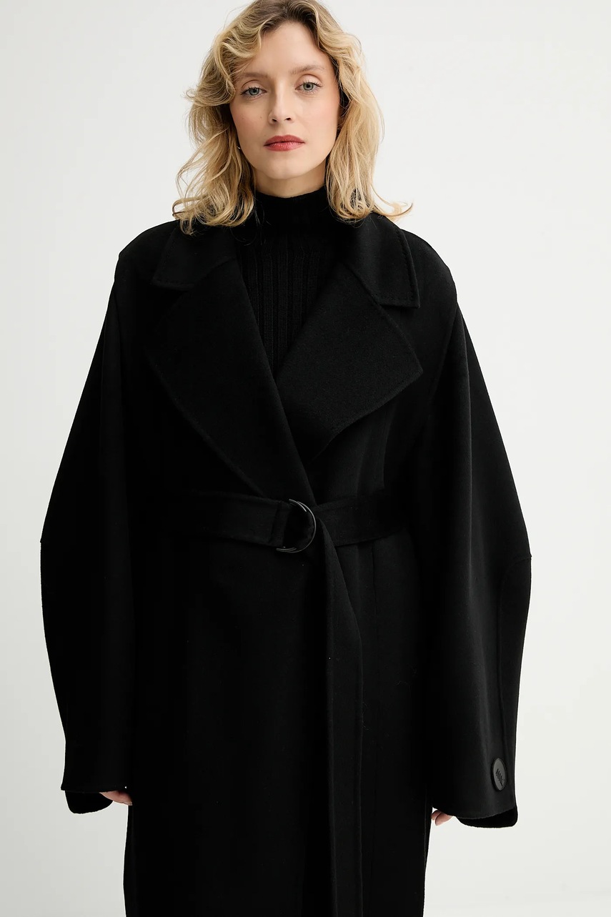 Шерстяное пальто MMC STUDIO цвет чёрный  VESPERE.COAT