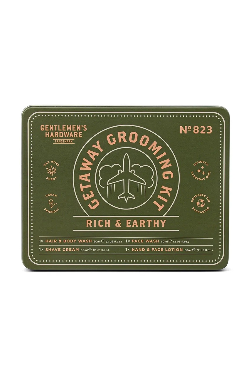 Туристический набор косметики Gentlemens Hardware Getaway Grooming Kit 4 x 60 ml 4 шт цвет зелёный Туристический набор косметики Gentlemens Hardware Getaway Grooming Kit 4 x 60 ml 4 шт цвет зелёный