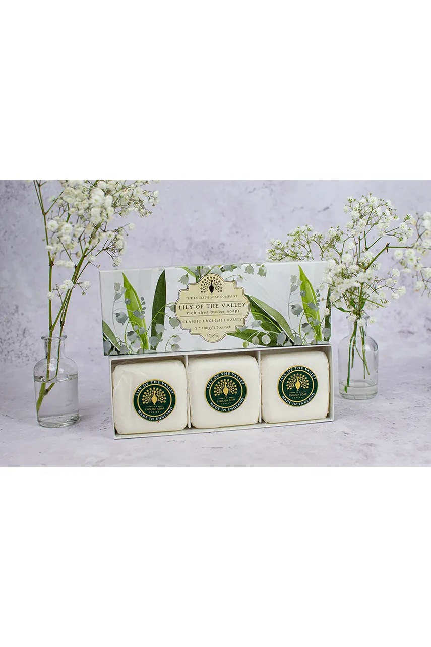 Σετ σαπουνιών The English Soap Company Lily Of The Valley 3 x 100 g 3-pack χρώμα: πολύχρωμο φωτογραφία