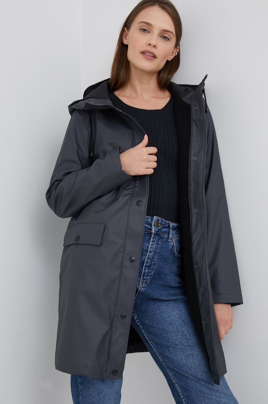 

Яке Vero Moda в сиво с преходна изолация, Сив
