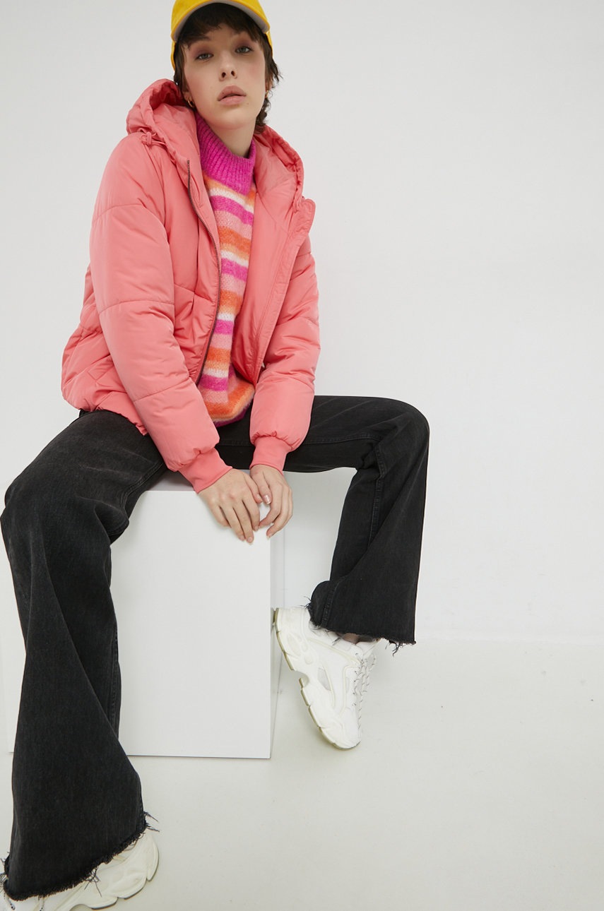 

Куртка JDY женская цвет розовый зимняя oversize