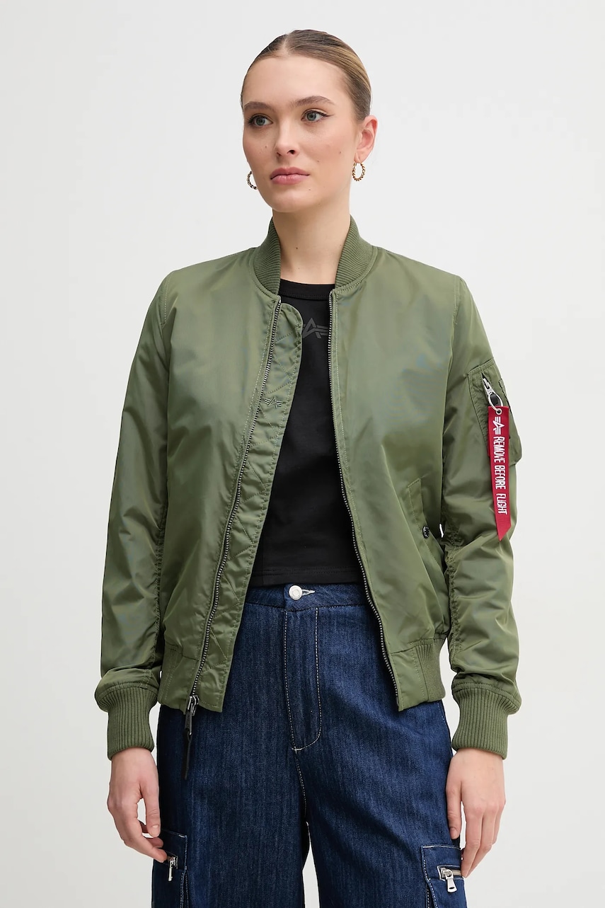 Alpha Industries geacă bomber MA-1 TT 141041 01 femei, culoarea verde, de tranziție 141041.01-green Alpha Industries geacă bomber MA-1 TT 141041 01 femei, culoarea verde, de tranziție 141041.01-green