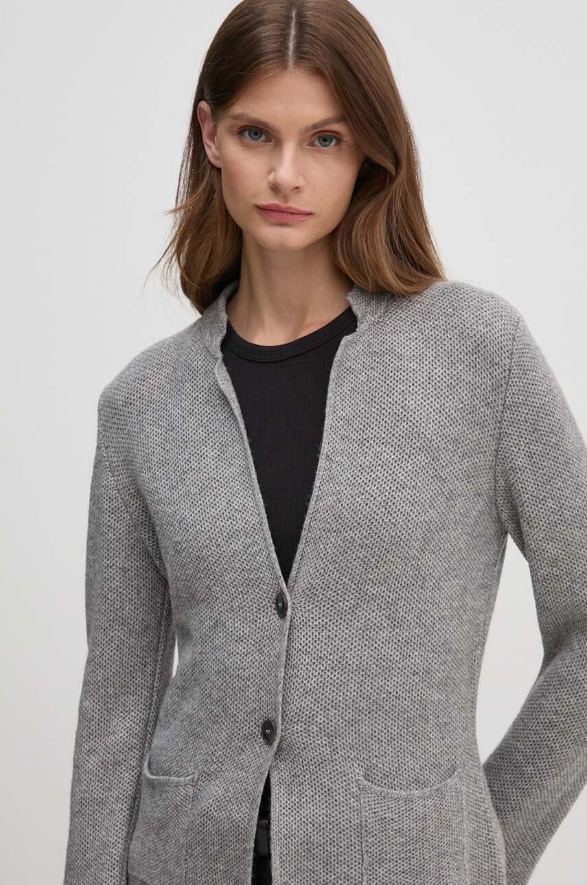 United Colors of Benetton cardigan din amestec de lână culoarea gri, 1235D6934