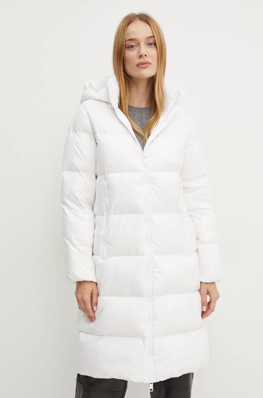 Levně Péřová bunda Armani Exchange dámská, bílá barva, zimní, XW000251 AF10860