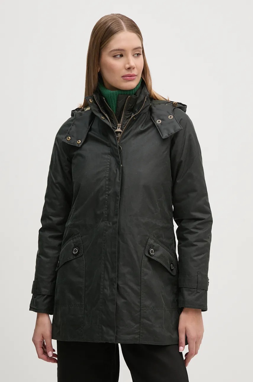 

Яке Barbour Cannich Wax в зелено преходен модел LWX1179, Зелен