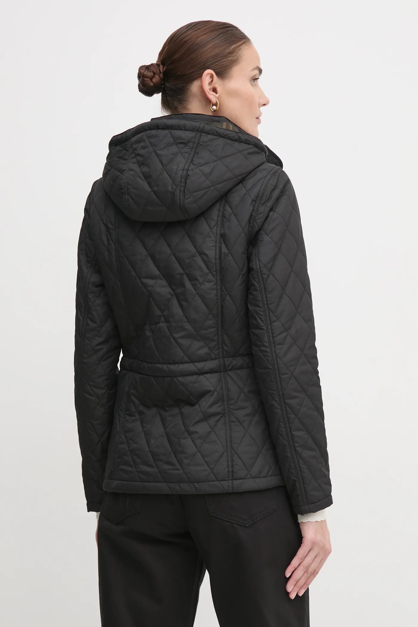 Куртка Barbour Millfire Quilt жіноча колір чорний перехідна LQU0665 