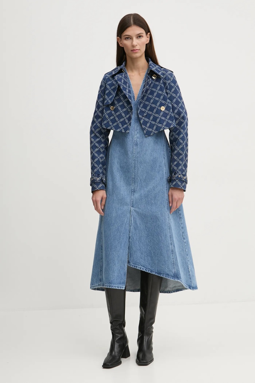 Куртка Renewed Creative Upcycling женская цвет голубой переходная Renewed INTU x Answear Куртка Renewed Creative Upcycling женская цвет голубой переходная Renewed INTU x Answear