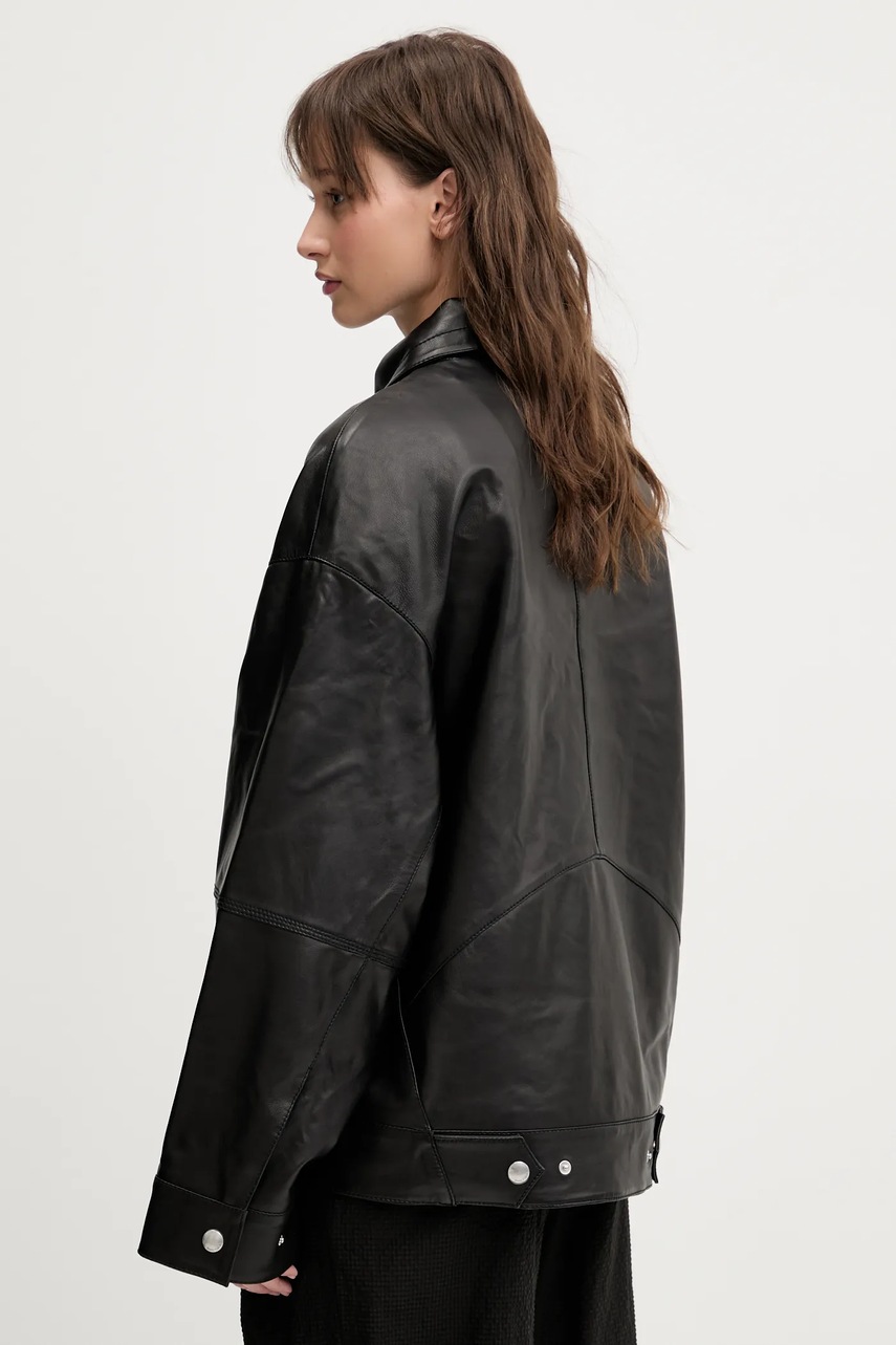 Δερμάτινο μπουφάν Bimba Y Lola χρώμα: μαύρο, 242BR0403.10000 φωτογραφία