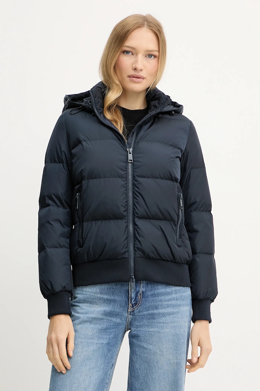Armani Exchange geacă de puf culoarea bleumarin, de tranziție, XW000228 AF12286