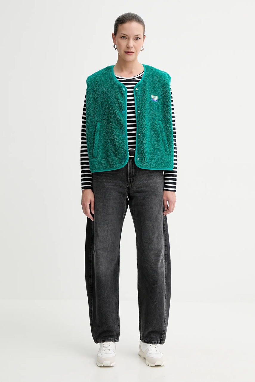 Безрукавка American Vintage цвет зелёный переходная HOK16B