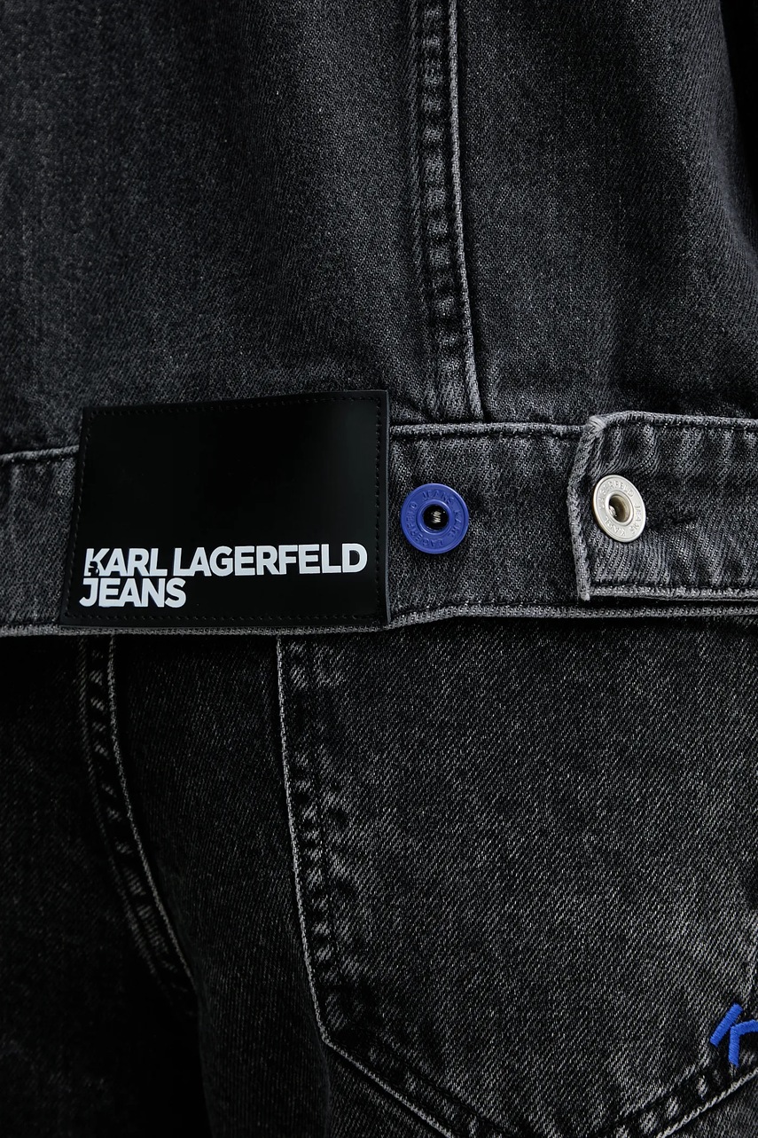 Bavlněná džínová bunda Karl Lagerfeld Jeans (obrázek 5)