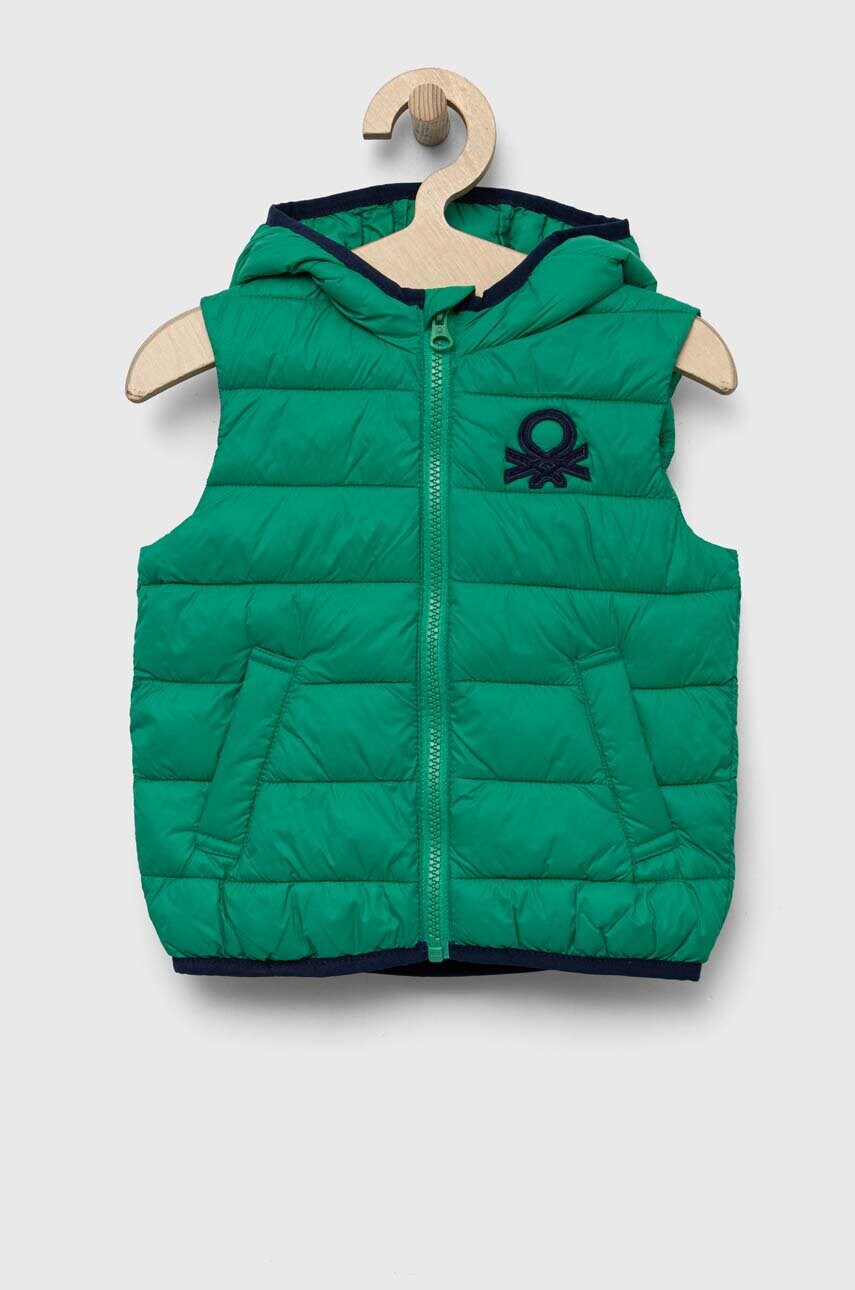 

Детски елек United Colors of Benetton в зелено, Зелен