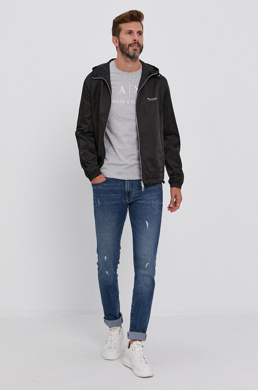 

Куртка Armani Exchange чоловіча колір чорний перехідна