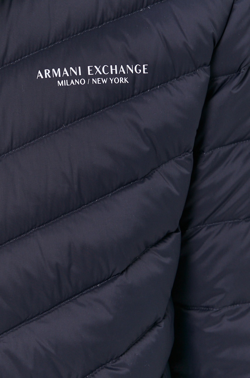 Пухова куртка Armani Exchange чоловіча колір синій зимова 