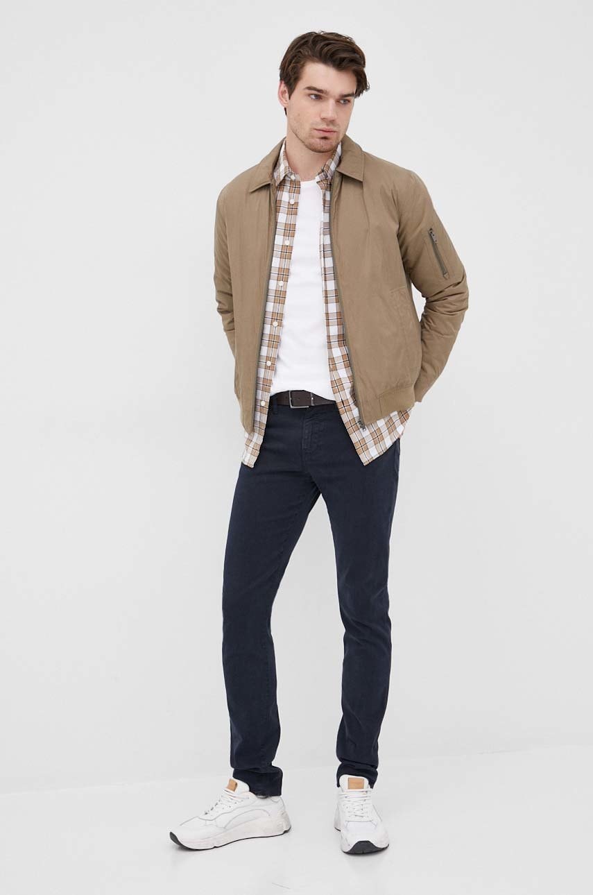 Selected homme geaca barbati, culoarea gri, de tranzitie