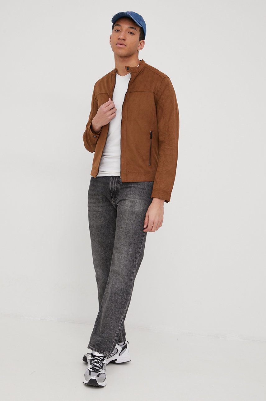 

Яке Jack & Jones мъжка в кафяво с преходна изолация, Кафяв
