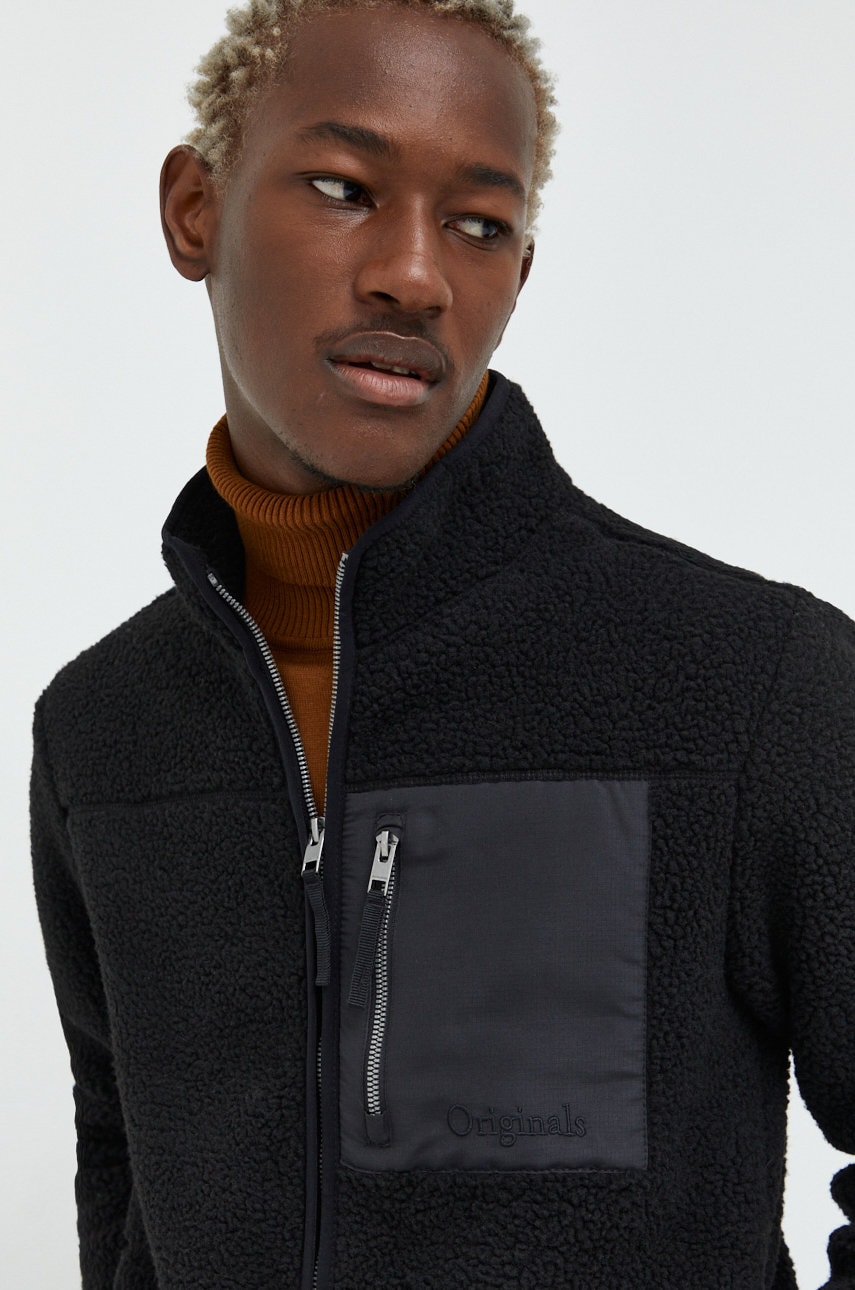Jack & jones geaca jorpark barbati, culoarea negru, de tranzitie