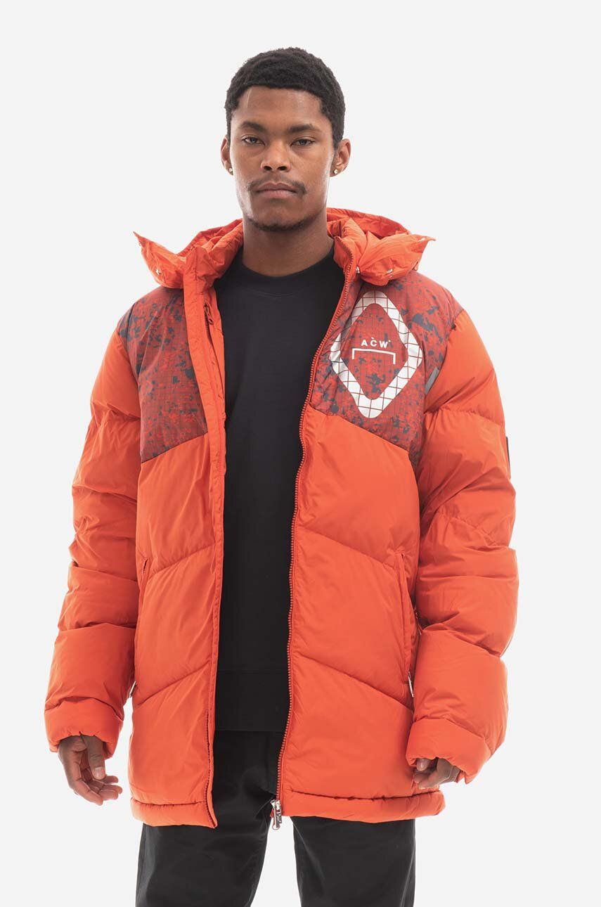 A-COLD-WALL* geacă de puf Panelled Down Jacket bărbați, culoarea portocaliu, de iarnă ACWMO107.-RUST