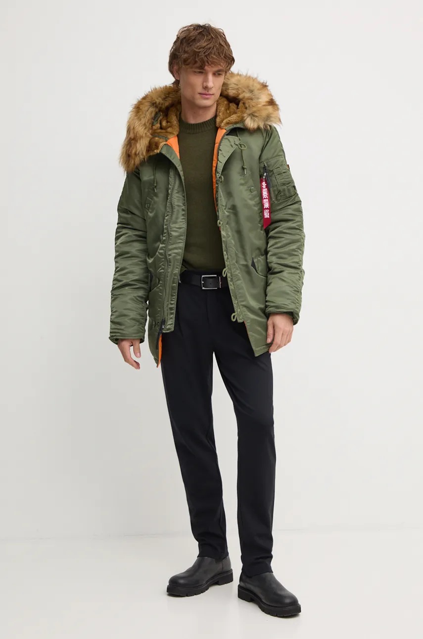 Куртка Alpha Industries N3B VF 59 N3B VF 59 мужская цвет зелёный зимняя 103141.01