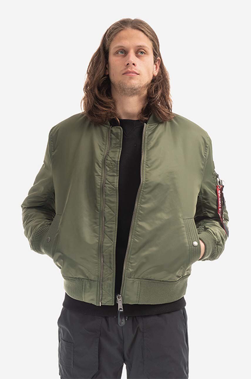 Alpha Industries geacă bomber MA-1 VF Project Recycled barbati, culoarea verde, de tranzitie 108105.01-green