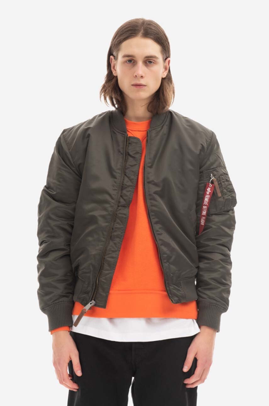 Bomber bunda Alpha Industries MA-1 VF 59 šedá barva, přechodná, 191118.04-grey