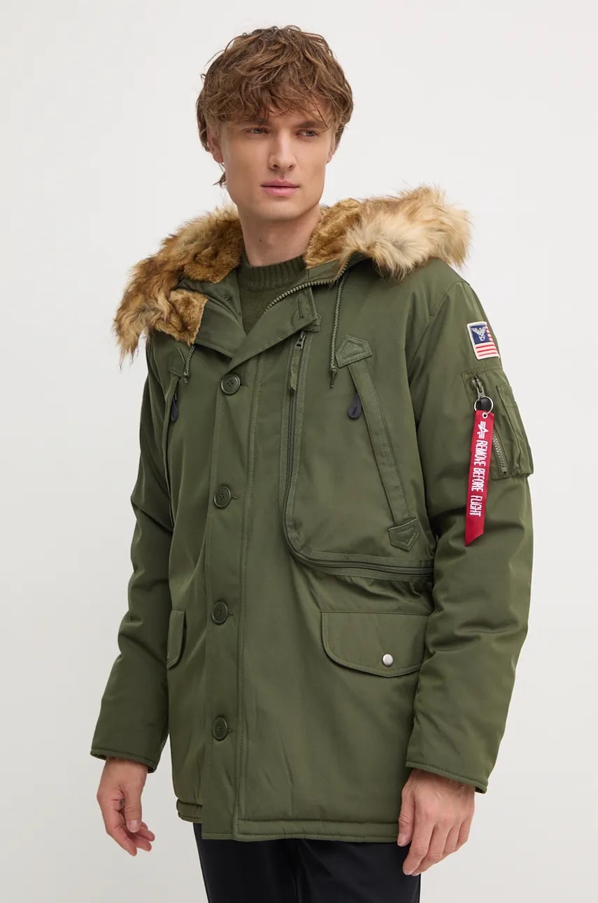 Alpha Industries geacă Polar Jacket bărbați, culoarea verde, de iarnă 123144.257-green Alpha Industries geacă Polar Jacket bărbați, culoarea verde, de iarnă 123144.257-green