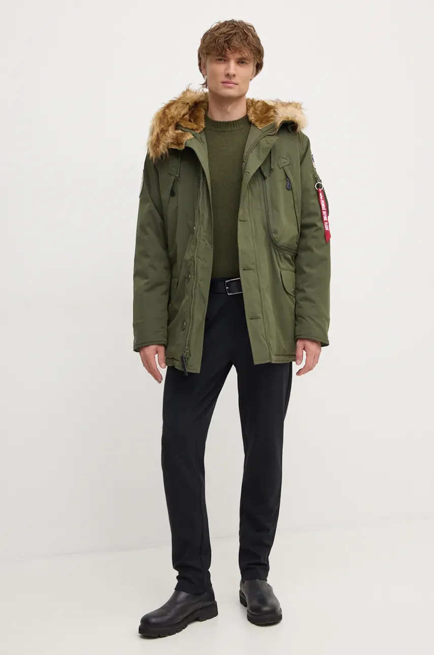 Куртка Alpha Industries Polar Jacket мужская цвет зелёный зимняя 123144.257 Куртка Alpha Industries Polar Jacket мужская цвет зелёный зимняя 123144.257