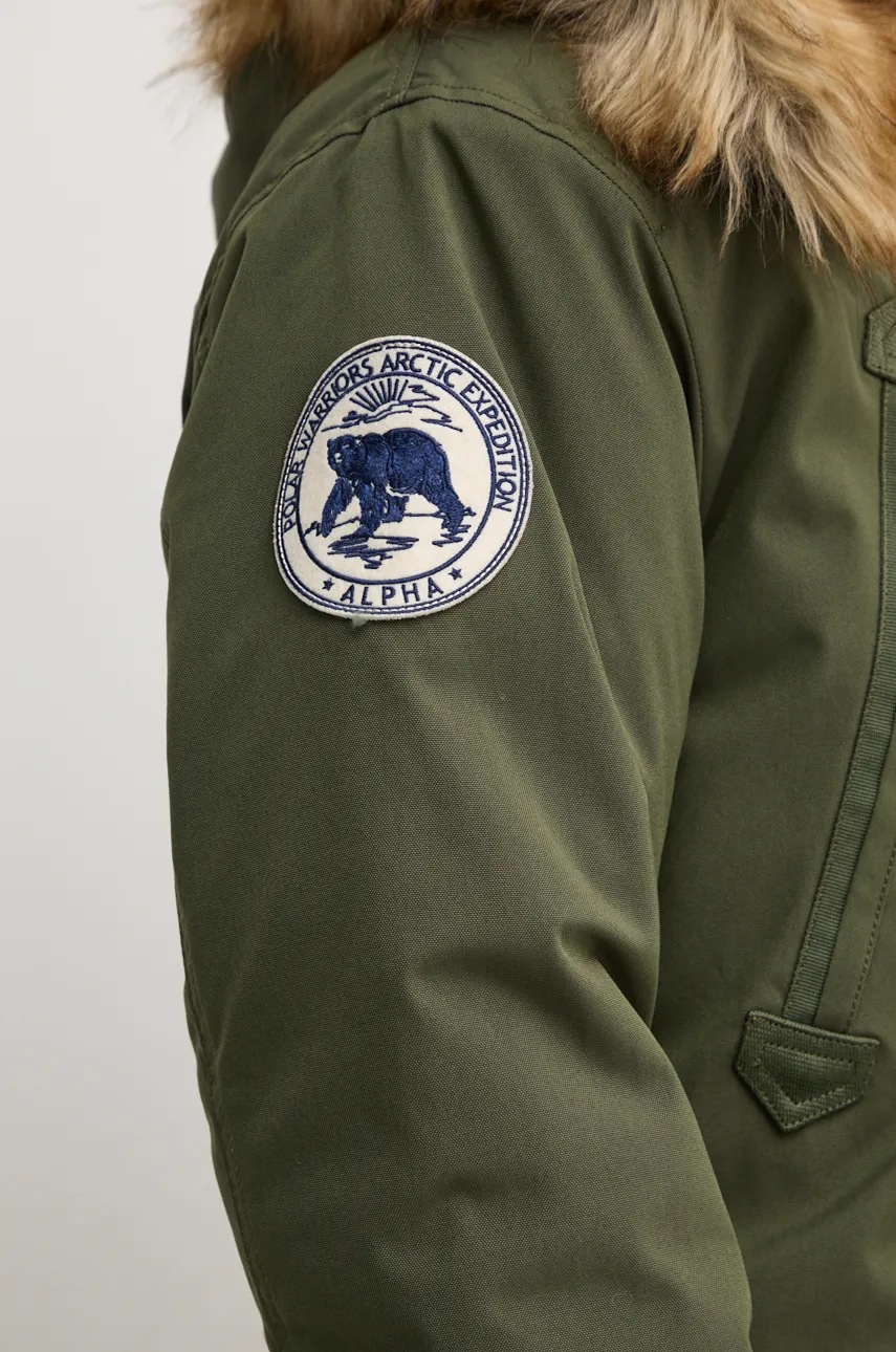 Μπουφάν Alpha Industries χρώμα: πράσινο F30 φωτογραφία