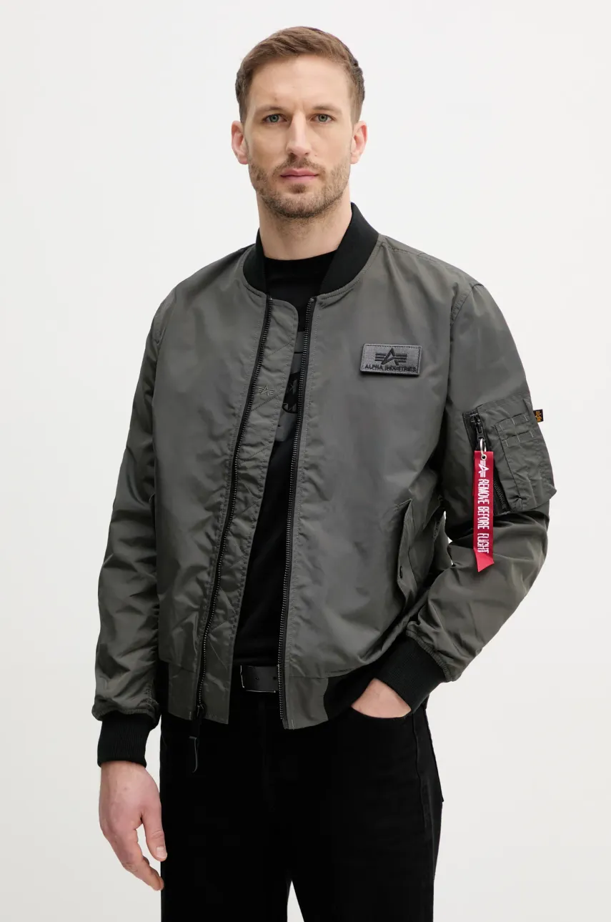 Alpha Industries geacă bomber Alpha Industries Ma-1 Ttc bărbați, culoarea gri, de tranziție 126101.136-grey