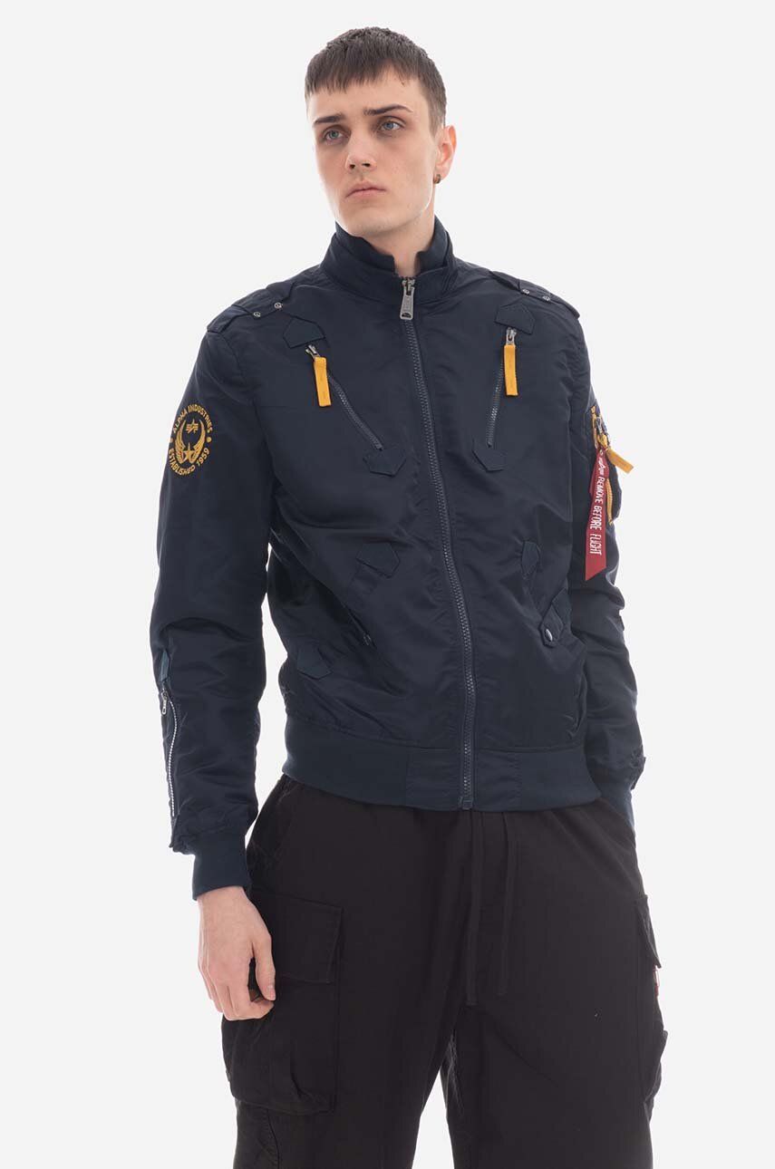 Alpha Industries geacă Falcon II 156109 07 barbati, culoarea albastru marin, de tranzitie 156109.07-navy