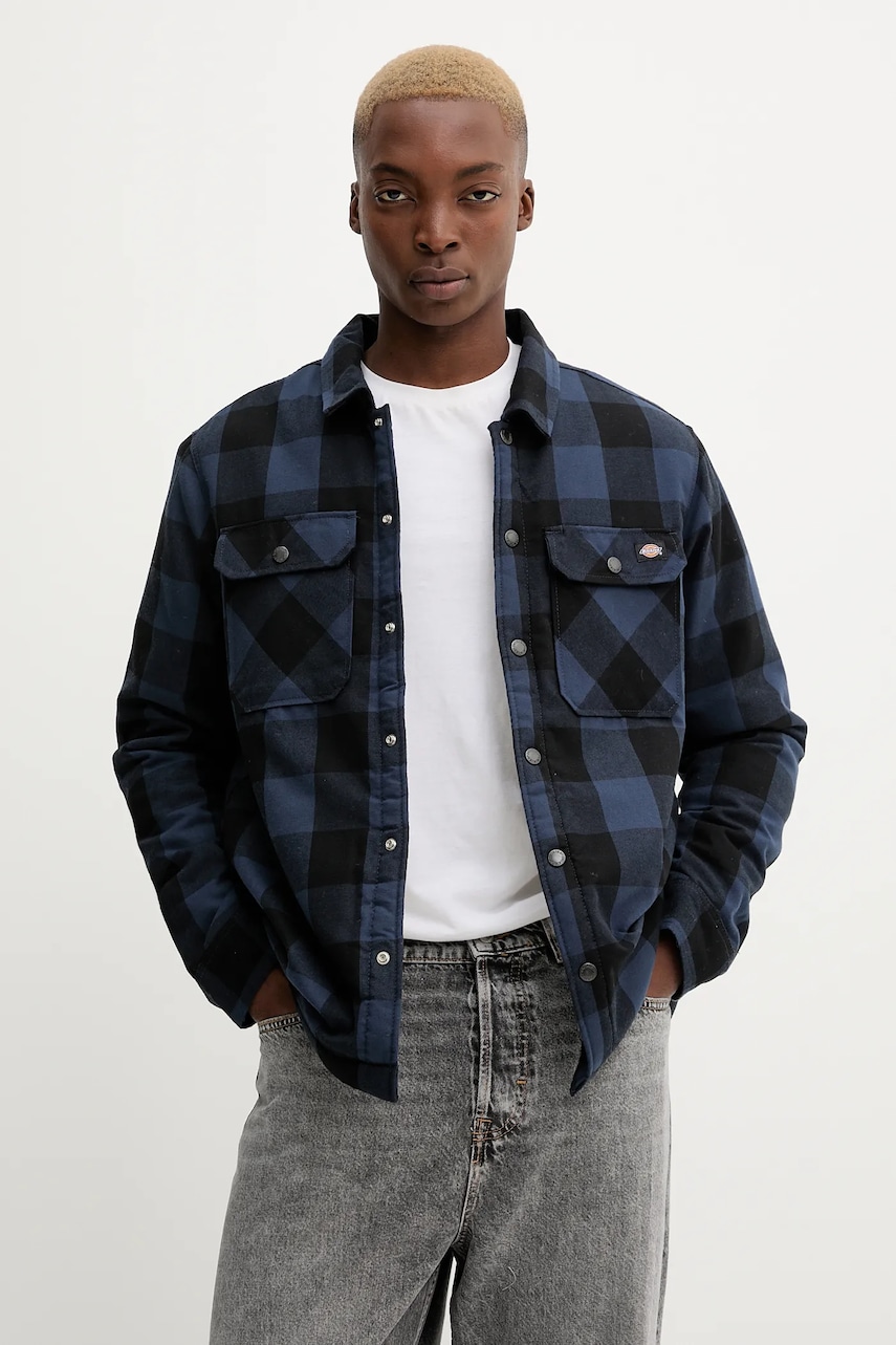 Dickies camasa barbati, culoarea bleumarin, regular DK0A4XGRNV0-NAVY