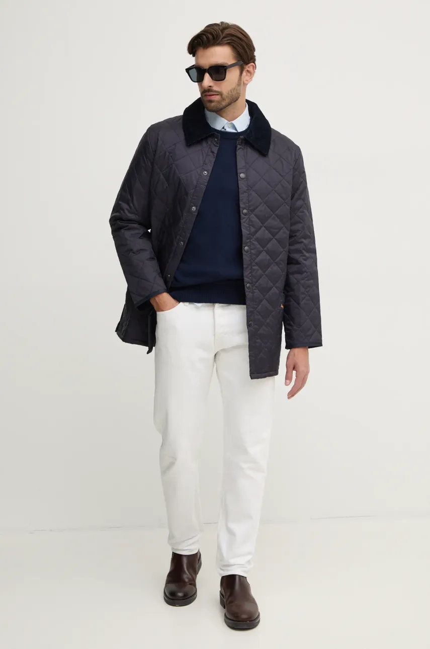 Куртка Barbour le Quilt мужская цвет синий переходная MQU0001 Куртка Barbour le Quilt мужская цвет синий переходная MQU0001