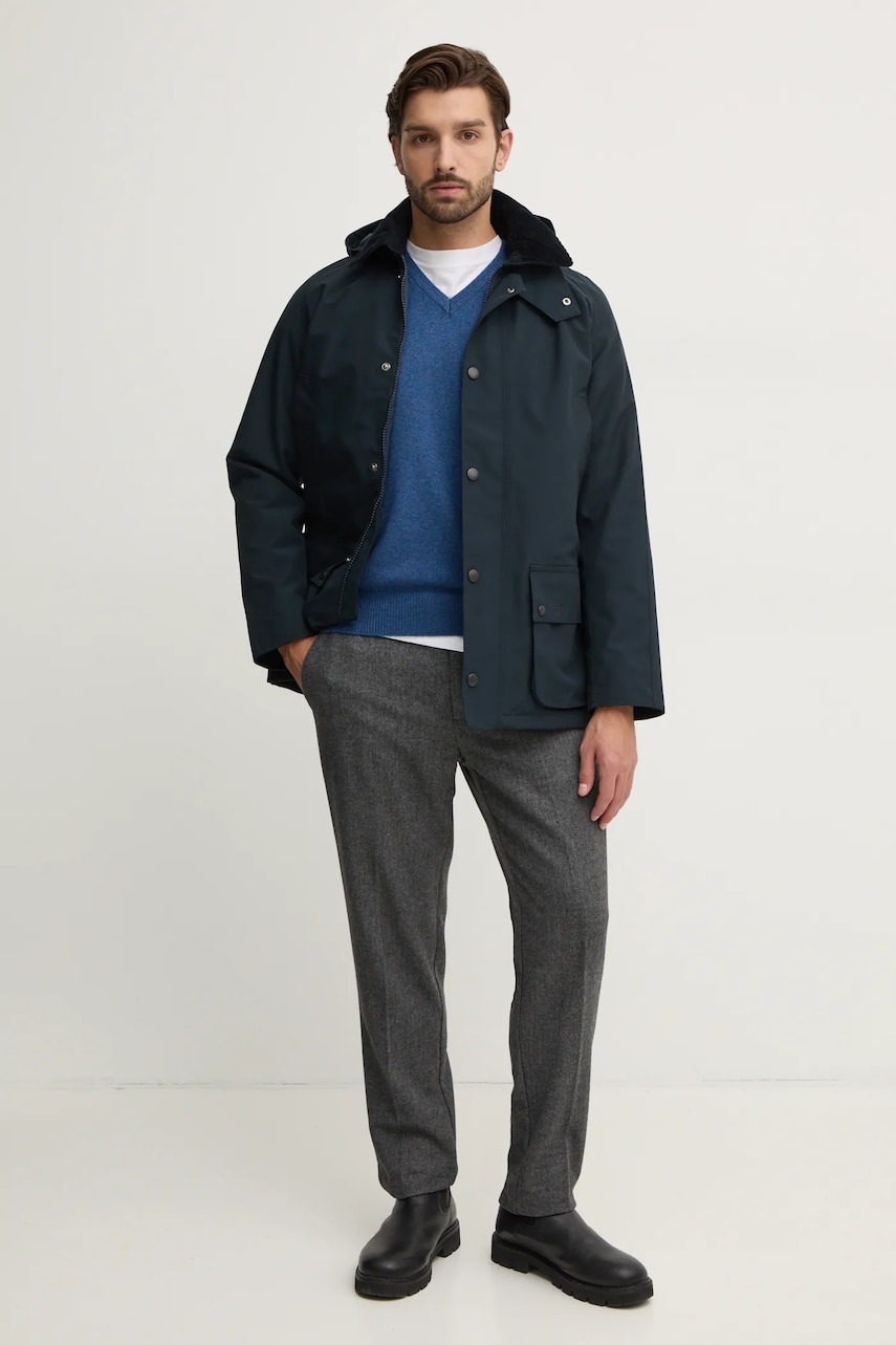 Куртка Barbour Winter Ashby Jacket мужская цвет синий переходная MWB1001 Куртка Barbour Winter Ashby Jacket мужская цвет синий переходная MWB1001