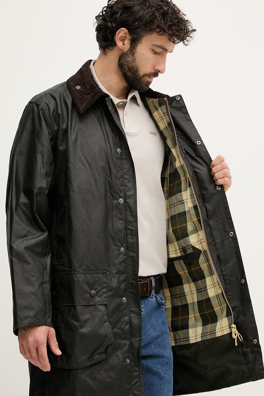 Barbour dlhá bunda pánska bavlnená