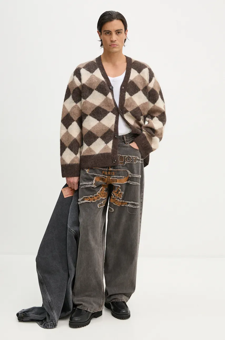 Джинсовая куртка Y/Project EVERGREEN PINCHED LOGO DENIM WINDBREAKER мужская цвет серый переходная oversize 207JA002 Джинсовая куртка Y/Project EVERGREEN PINCHED LOGO DENIM WINDBREAKER мужская цвет серый переходная oversize 207JA002