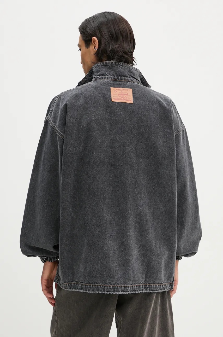 Τζιν μπουφάν Y/Project EVERGREEN PINCHED LOGO DENIM WINDBREAKER ανδρικό, χρώμα: γκρι, 207JA002 φωτογραφία