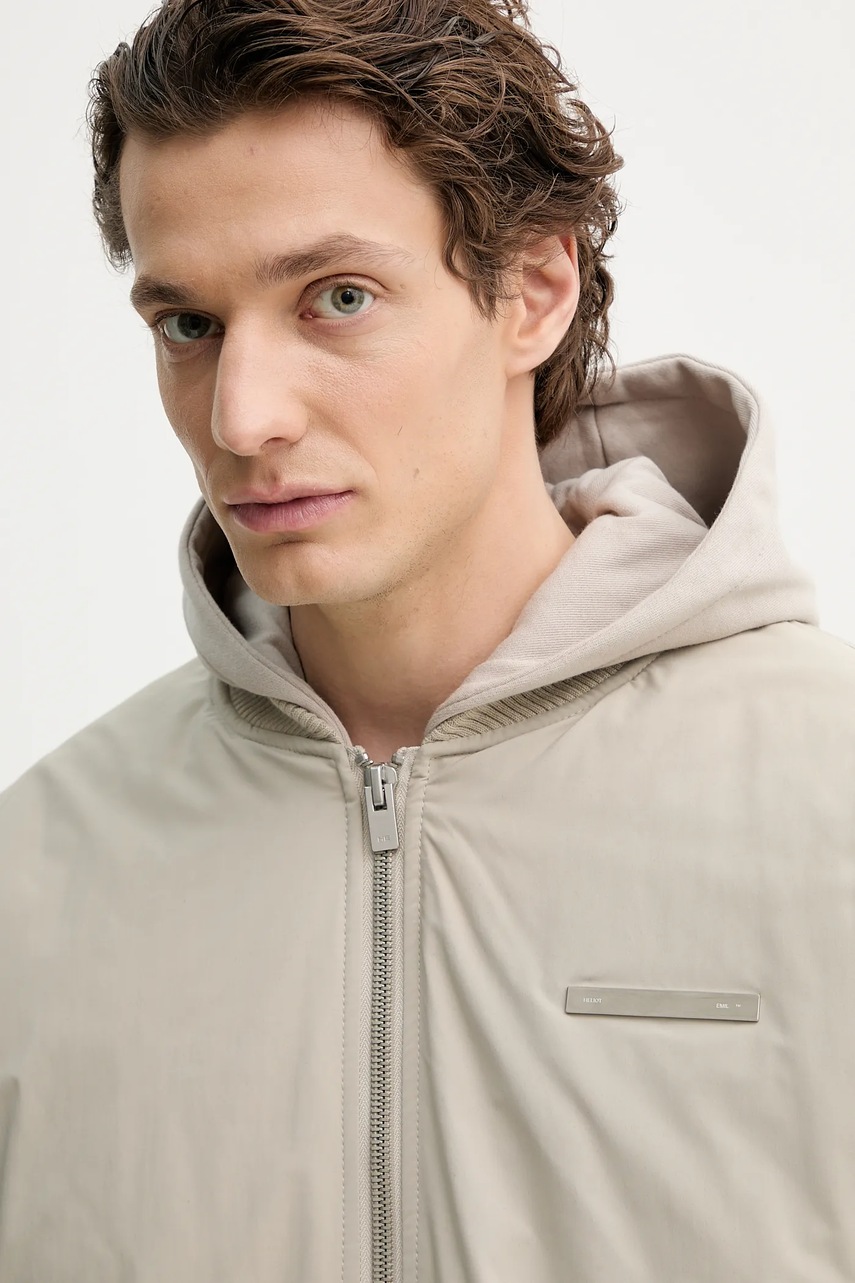 Μπουφάν bomber Heliot Emil χρώμα: μπεζ, PRESS25_M_02_100_ST18_CO φωτογραφία