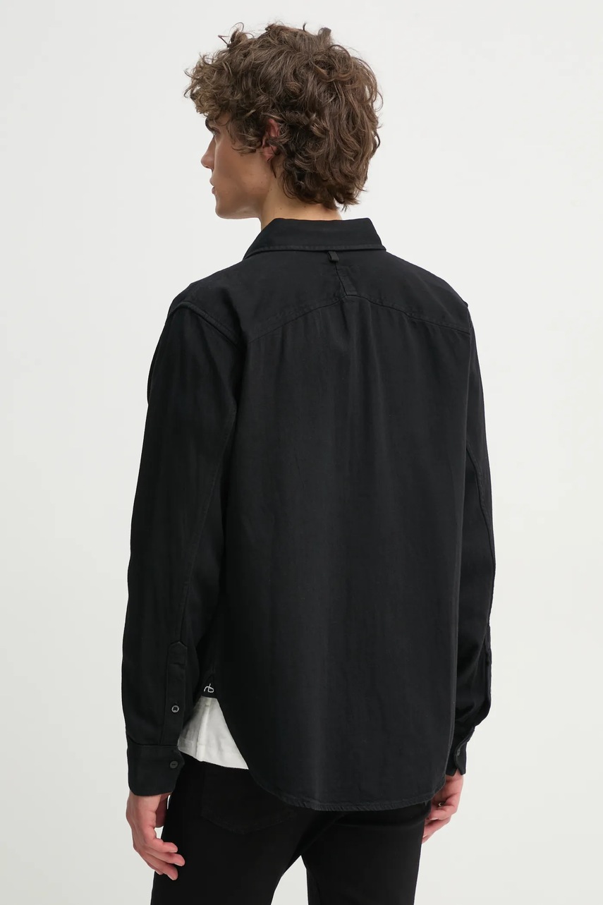 Πουκάμισο Rag & Bone χρώμα: μπλε, MED24F0004ZDBL φωτογραφία