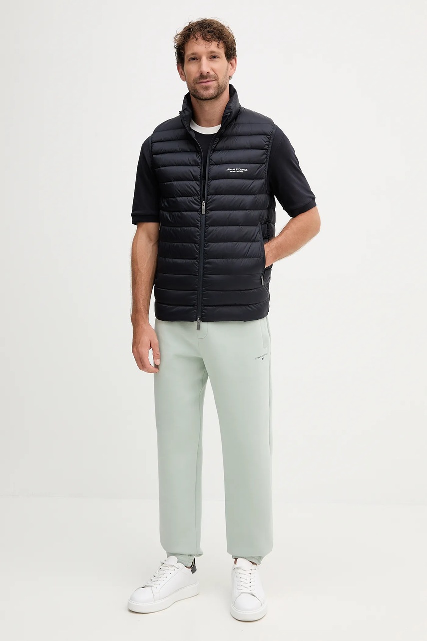 Пуховая безрукавка Armani Exchange цвет синий зимняя XM001576 AF16927