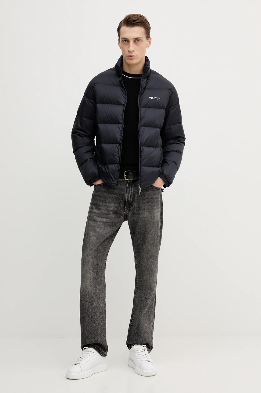 Пуховая куртка Armani Exchange цвет синий зимняя XM001575 AF16927 Пуховая куртка Armani Exchange цвет синий зимняя XM001575 AF16927