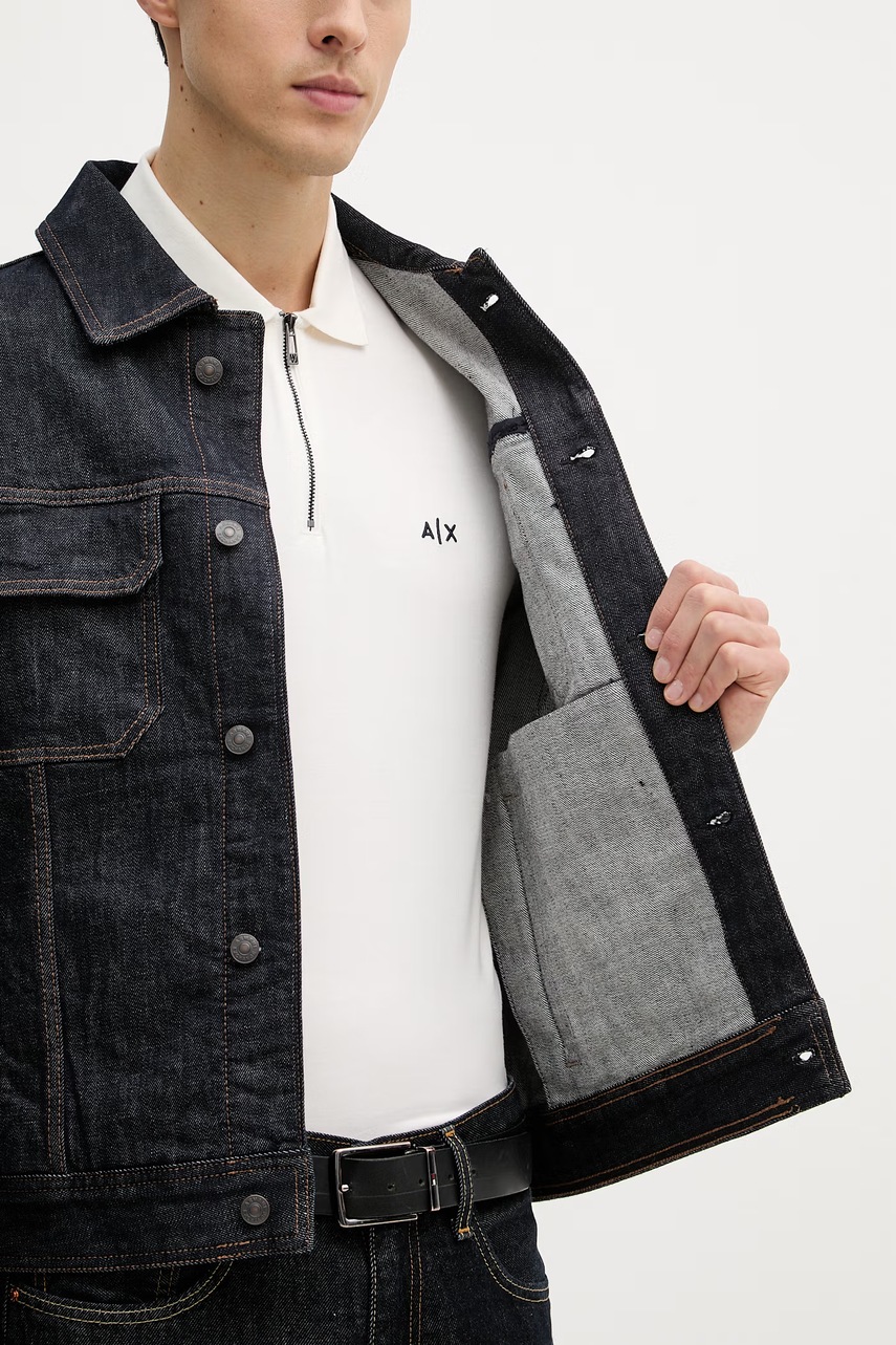 Armani Exchange bunda pánská džínová (obrázek 6)