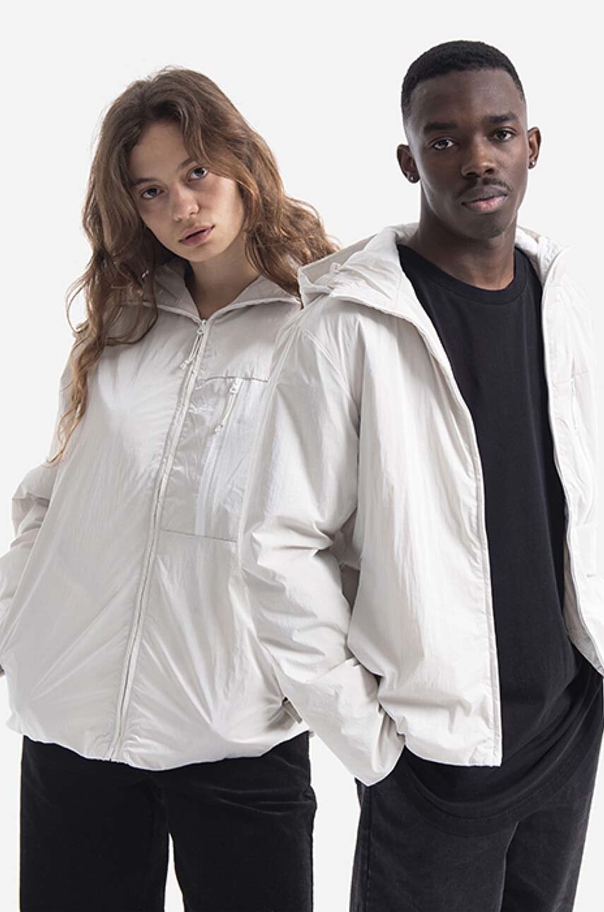 Rains geacă Drifter Jacket culoarea alb, de tranziție, oversize 1532.OFFWHITE-OFF.WHITE