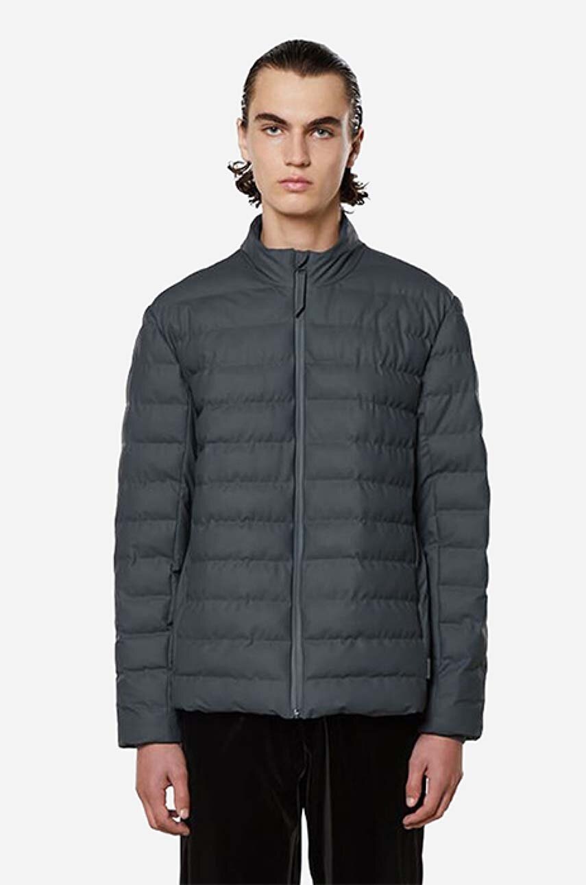 Bunda Rains Trekker Jacket 1543 SLATE šedá barva, přechodná - šedá -  Hlavní materiál: 100 % Po