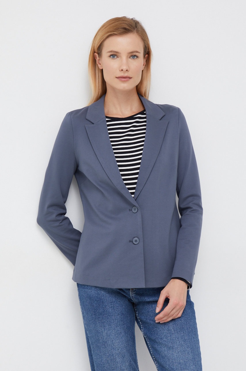 

Сако Vero Moda в тъмносиньо с едно копче с изчистен дизайн, Тъмносин