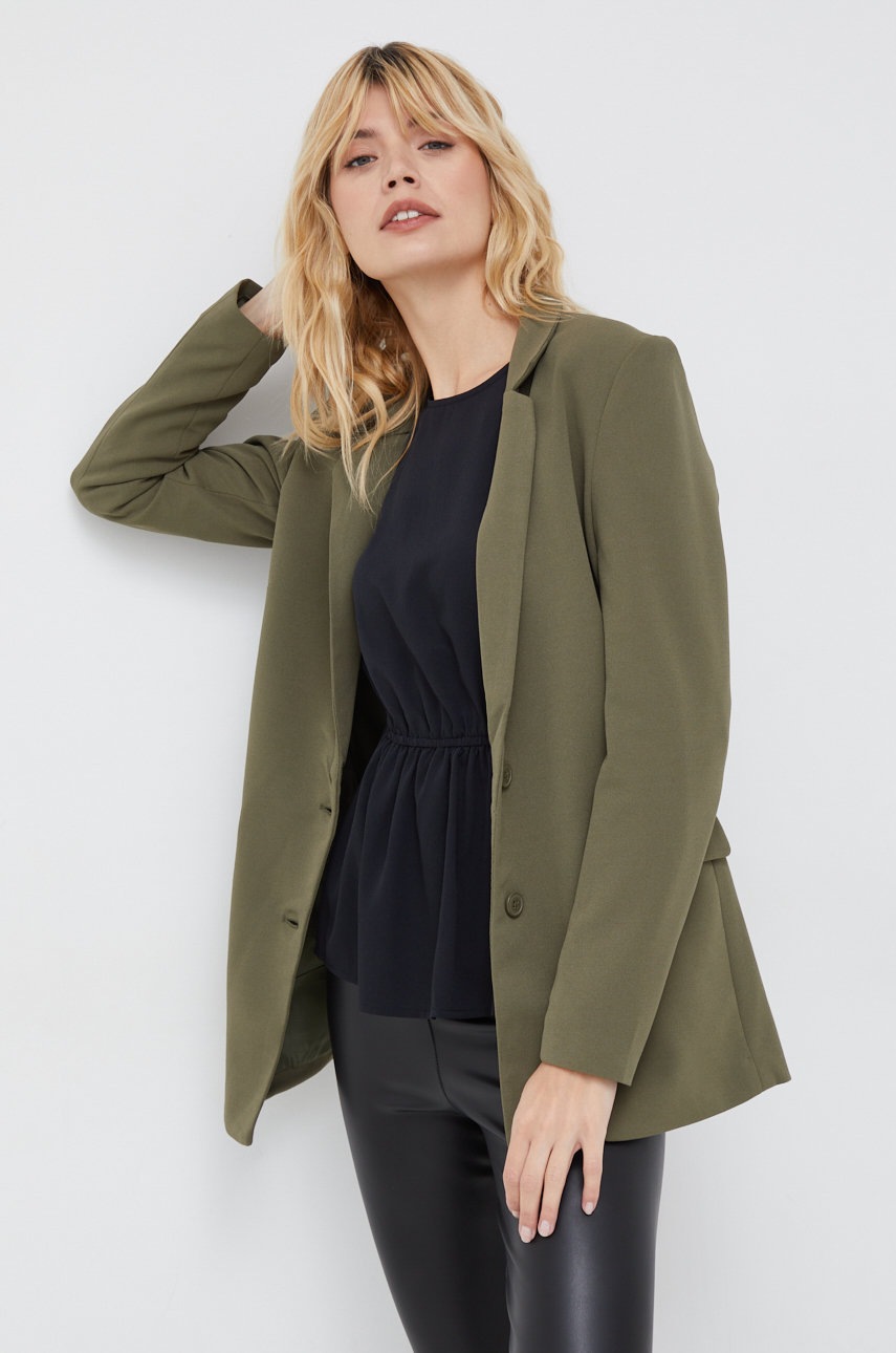 

Сако Vero Moda в зелено с едно копче с изчистен дизайн, Зелен