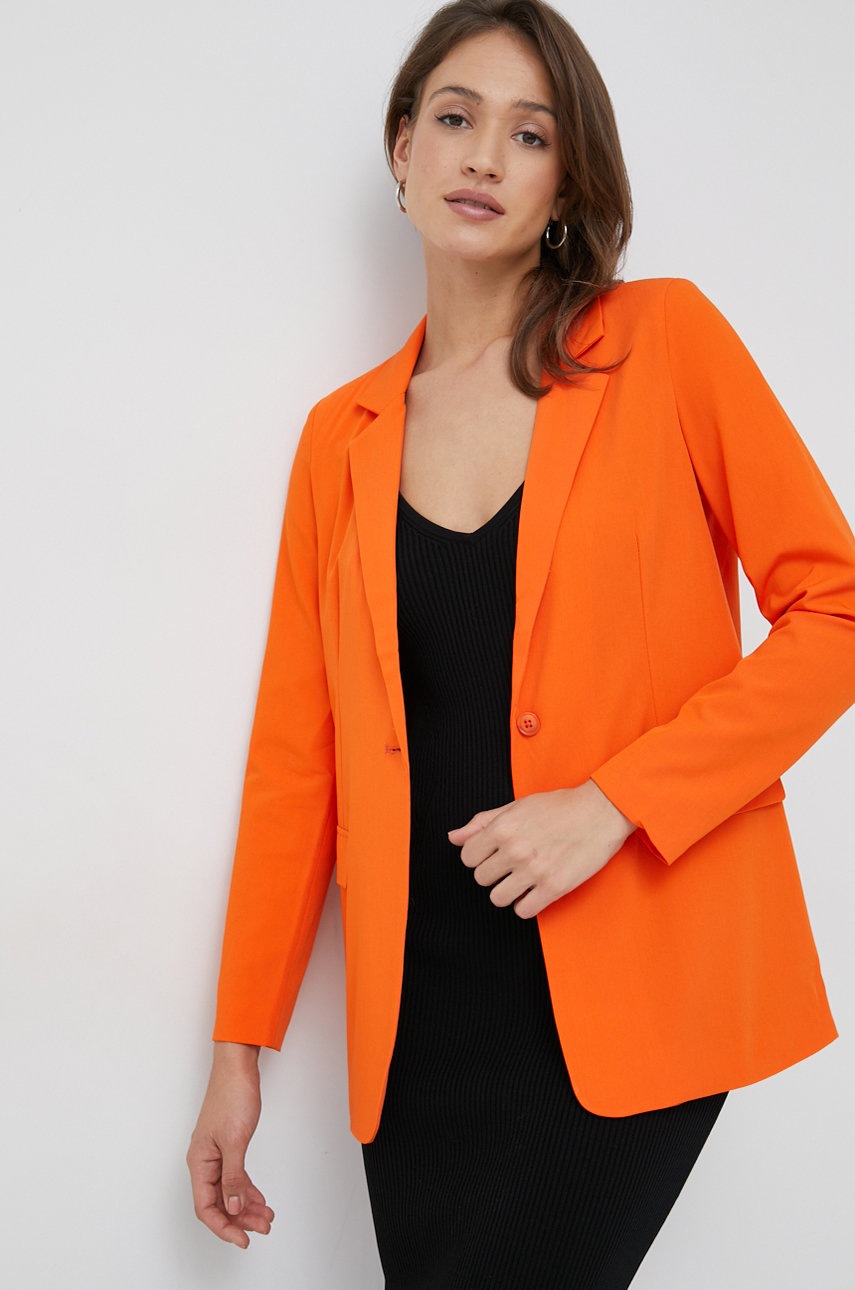 

Сако Vero Moda в оранжево с едно копче с изчистен дизайн, Оранжев