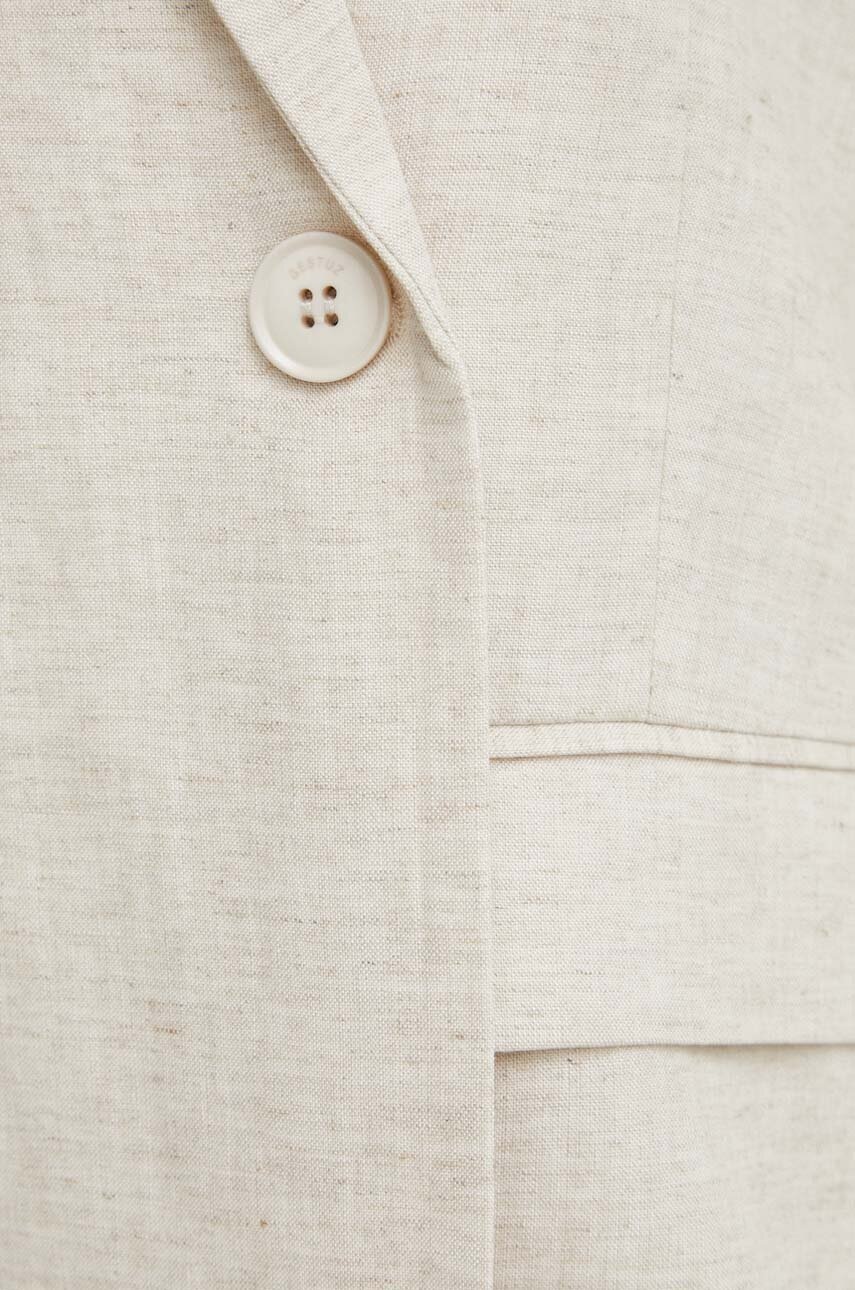 Blazer με μείγμα λινών Gestuz χρώμα: μπεζ φωτογραφία