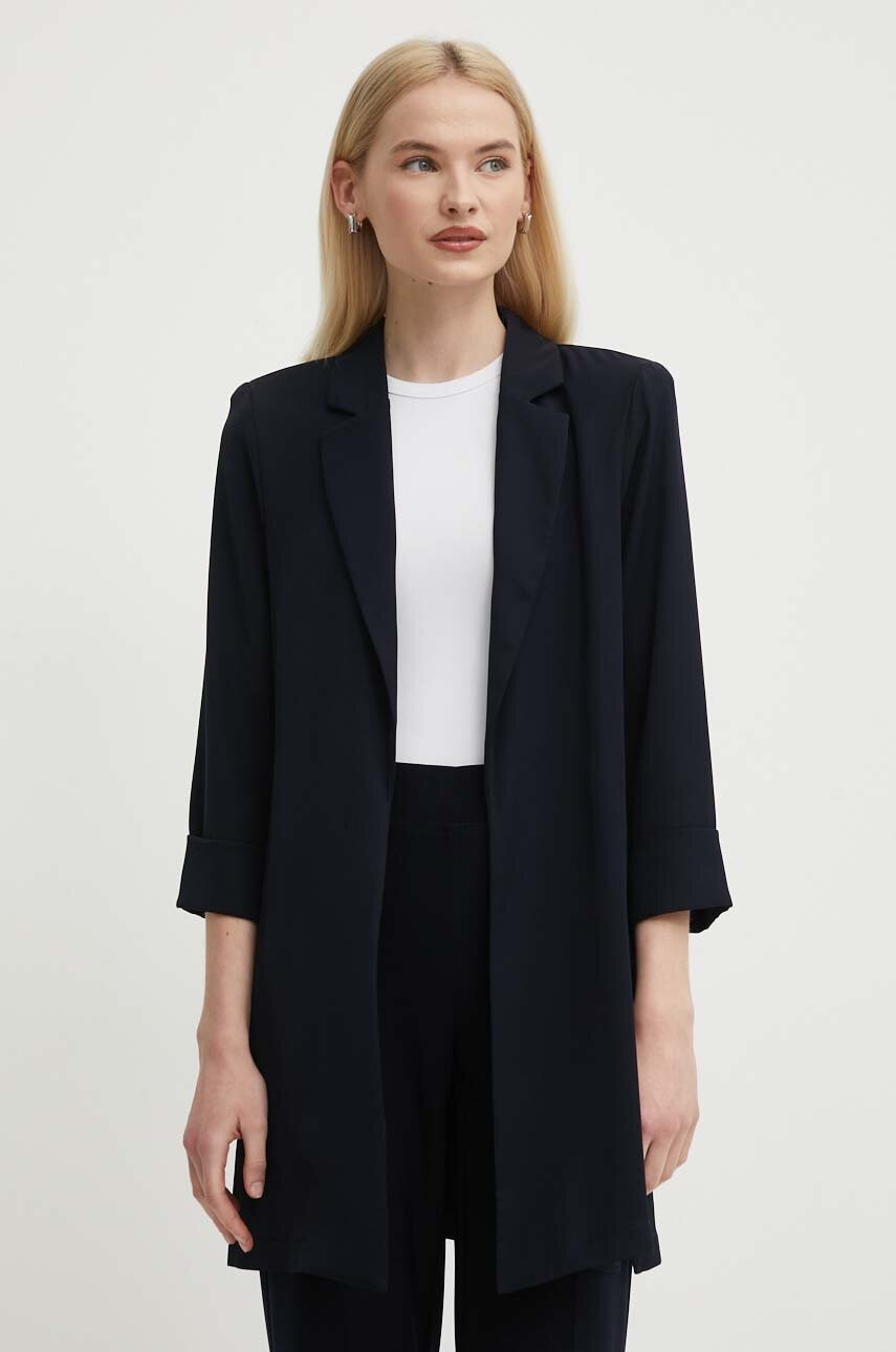 Joseph Ribkoff sacou culoarea albastru marin, desfacut, neted, 211361