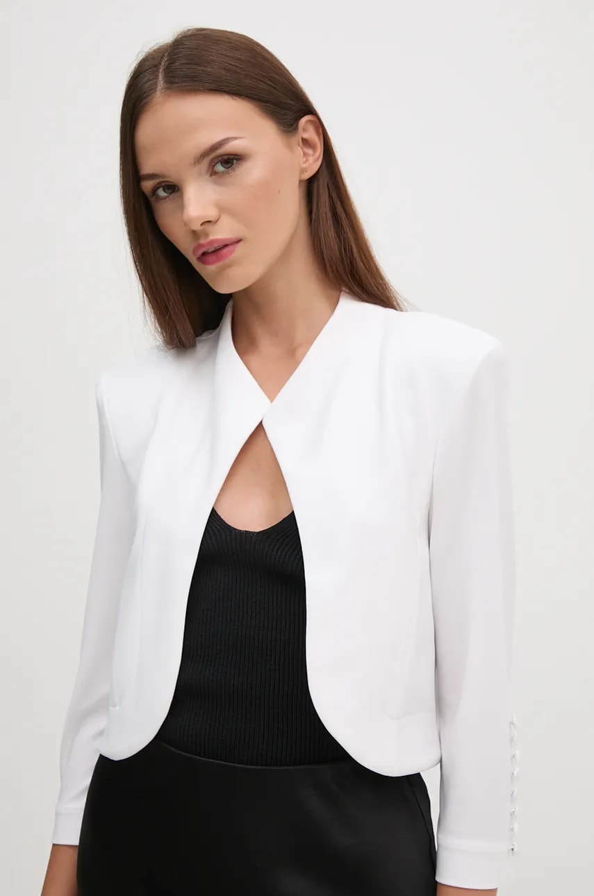 Joseph Ribkoff sacou culoarea alb, desfacut, neted, 213707 Joseph Ribkoff sacou culoarea alb, desfacut, neted, 213707